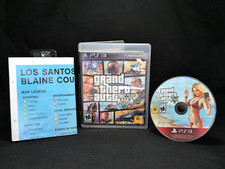 Grand Theft Auto V 5 GTA V Sony PS3 Game Map Poster Complete CIB Tested Rockstar