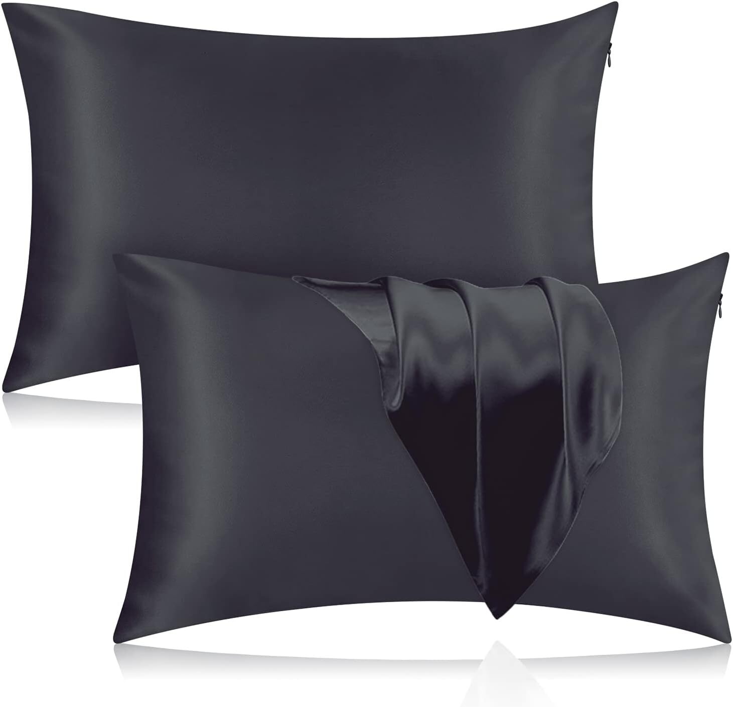 Veaken Silk Pillowcase for Hair and Skin, 2 Pack 100% Mulberry Silk Pillowcase-image