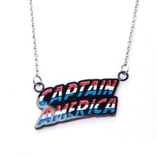 Captain America Lettering - Stainless Steel Quality Pendant with Chain Necklace