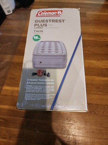 Coleman GuestRest 18" Double-High Airbed w/Rechargeable Pump, TWIN New In Box - Picture 3 of 4