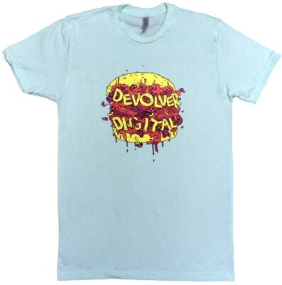 Devolver Digital Burger Shirt - Adult T-Shirt Large - Videogame Promo - NEW
