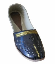 Scarpe casual da uomo in pelle indiana Punjabi Jutties espadrillas Mojaries b...