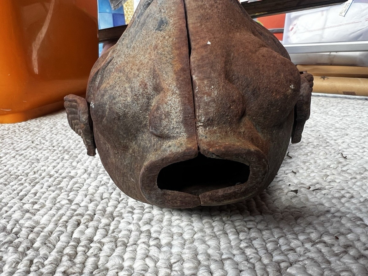 Vintage Heavy Cast Iron Koi Fish Goldfish Hanging Candle Vintage Heavy Cast Iron Koi Fish Goldfish Hanging Candle