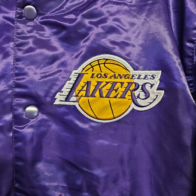Starter NBA Los Angeles Lakers Purple Satin Jacket Men's XL | eBay