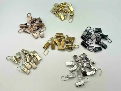 15 Pinch Clips Alligator Metal With Net Wire Hooks For Curtains Photos Hanging
