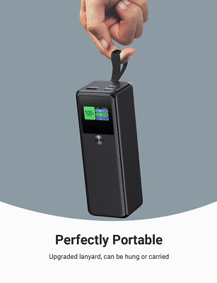 Power Bank PD 140W, 27000mAh Power Bank, 3-Port Externer Akku Digitales Display