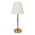 Traditional Touch Table Lamp Antique Brass Rechargeable LED Cordless Light