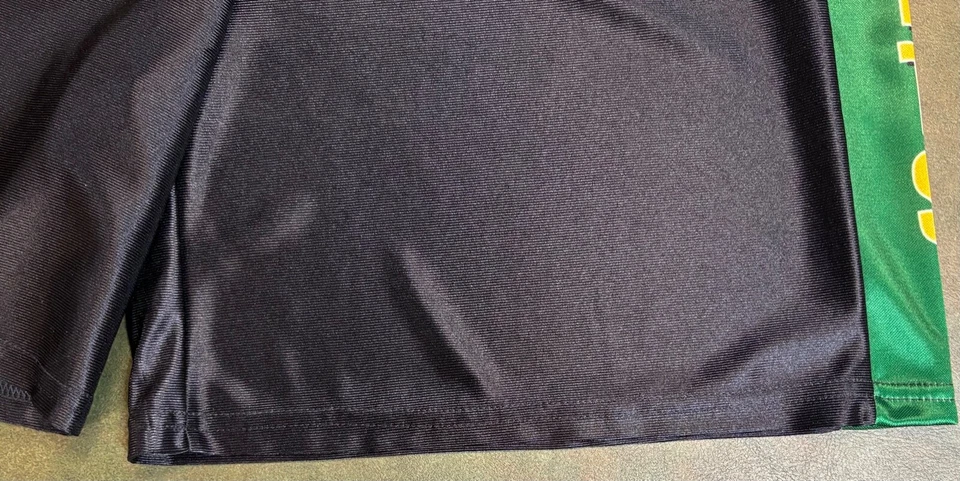 Nuevos Pantalones Cortos de Tela Dyesport Dazzle, Negros con Inserto Kelly y Hornets Dorados, XL Foto 3 de 4