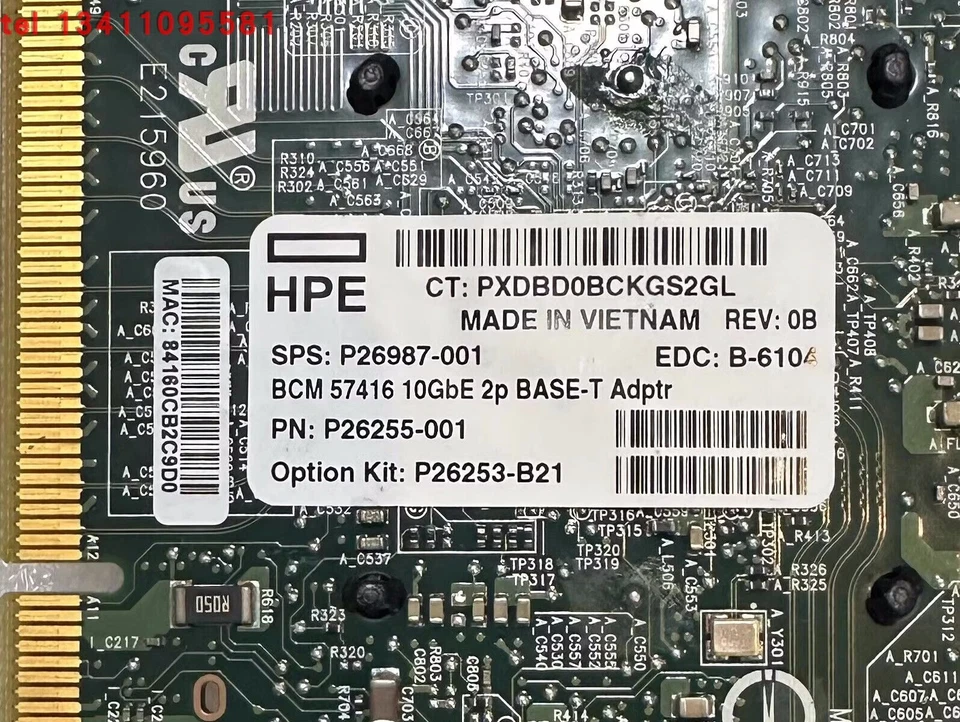 Broadcom BCM57416 Ethernet 10Gb 2-port BASE-T Adapter for HPE (P26253-B21) - Image 4 of 4