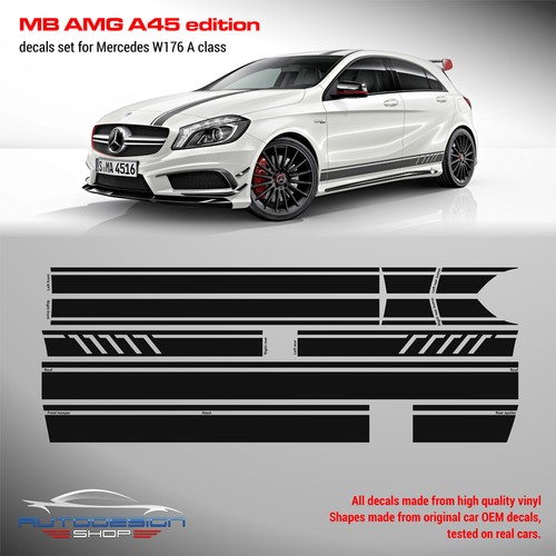 Mercedes W176 Classe A AMG A45 édition 1 style rayures graphiques - Photo 2/2