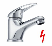 Niederdruck Waschtischarmatur Badarmatur Einhebelmischer, Ablaufgarnitur, Chrom