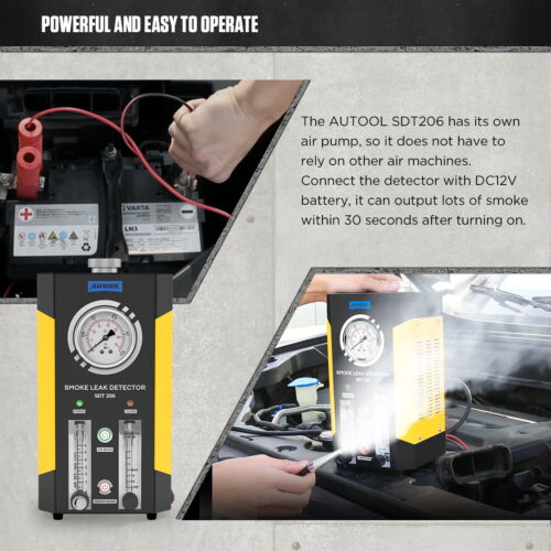 AUTOOL SDT206 Automotive EVAP Smoke Machine Fuel Pipe System Leak Detector UK - Picture 7 of 18