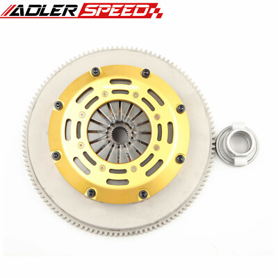Racing Clutch Twin Disc +Flywheel Kit For Nissan Skyline RB20DET RB25DET 5 Speed