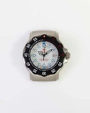 Zodiac Rare NOS 30mm Swiss Formula 200m Diving Watch Head Gray Dial Black Bezel