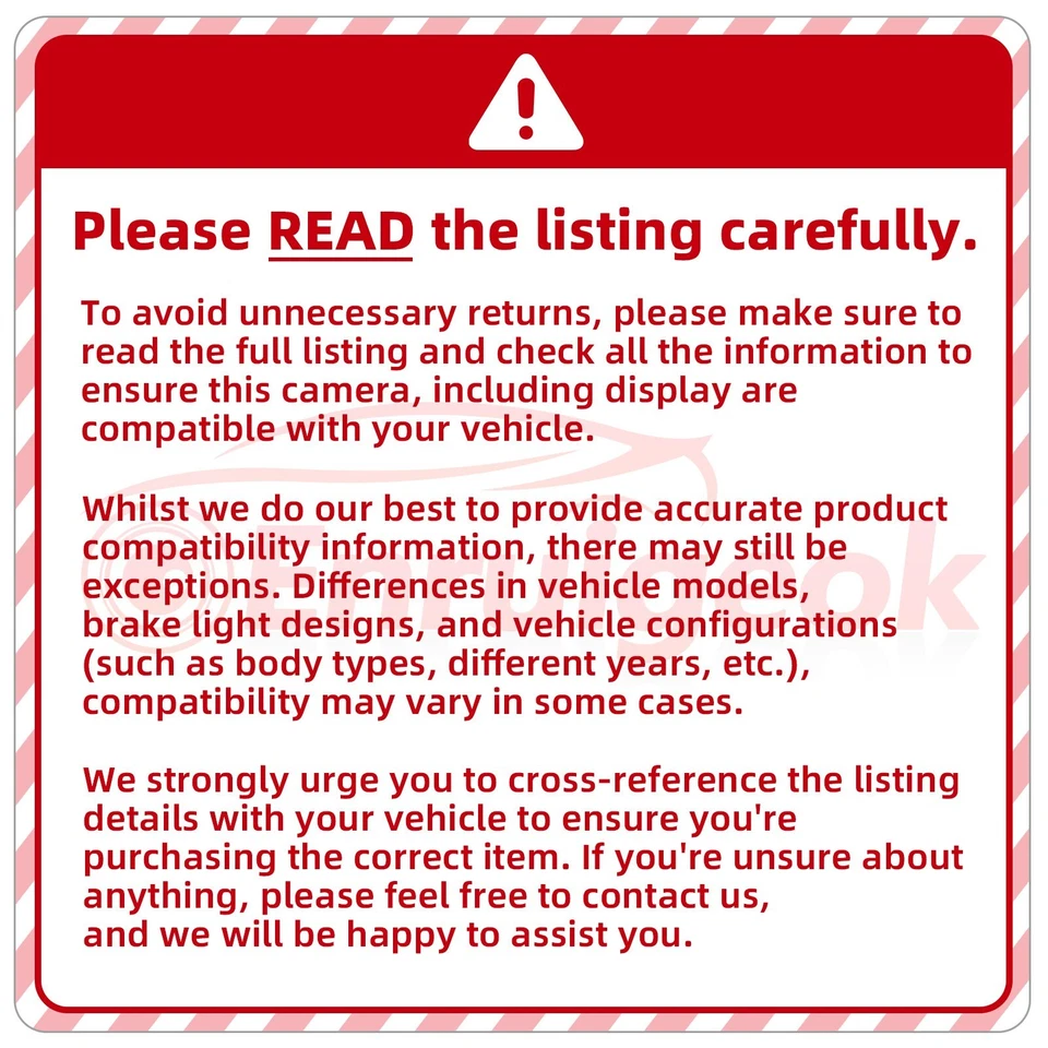 Dual Lens Brake Light Reversing Camera Kit for Peugeot Expert Citroen Dispatch - Image 2 of 4