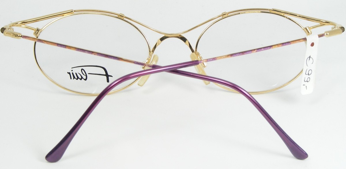 Vintage Flair 264 728 GOLD /LILAC /ORANGE EYEGLASSES GLASSES FRAME