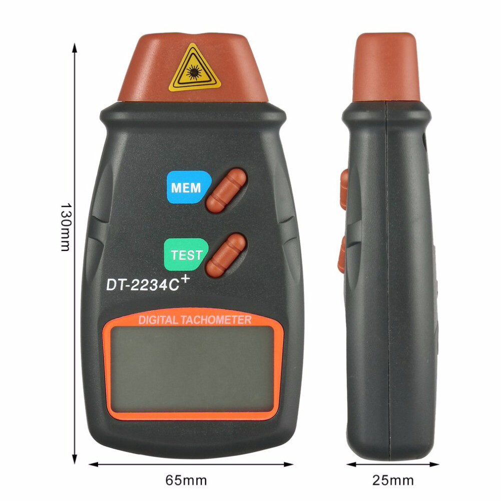 Engine RPM Meter Laser Photo Tachometer RPM Gauge - Digital Non-Contact ...
