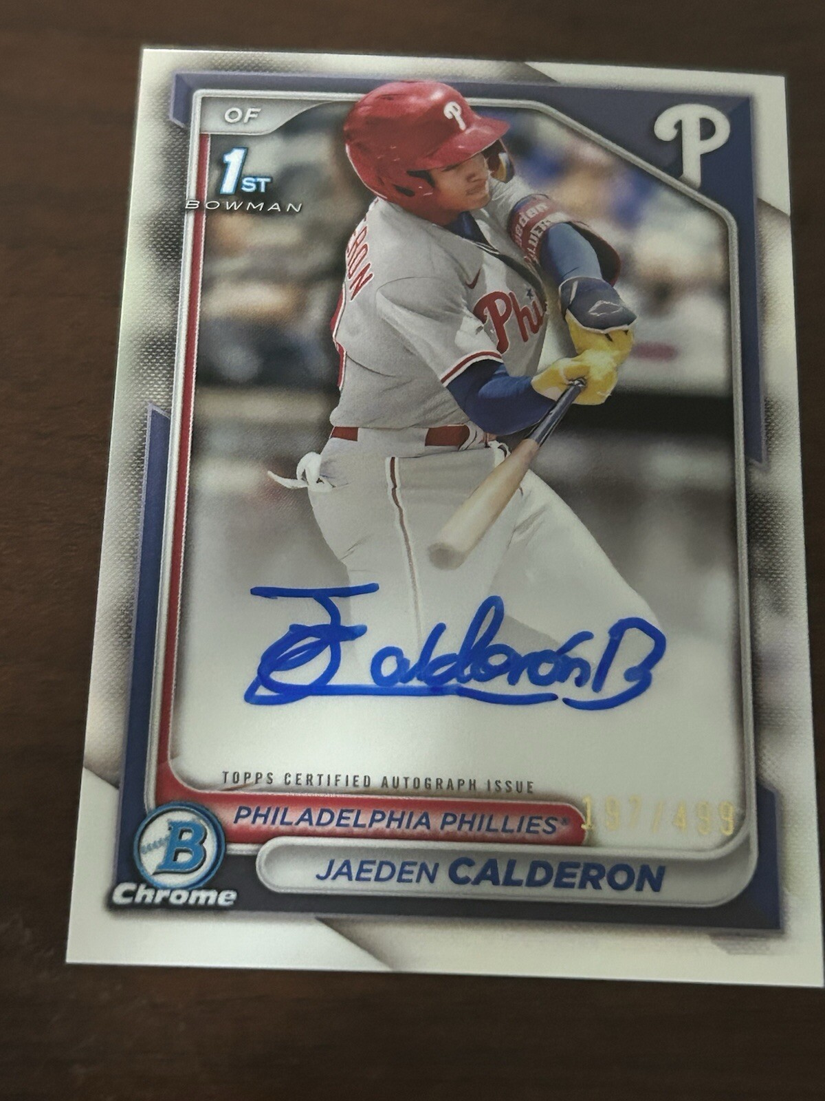 2024 Bowman Chrome 1st Jaeden Calderon Refractor Auto /499