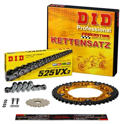 Kettensatz Kawasaki ZX-6R Ninja 636 (ZX636A) 2002, DID EXTRA, Stealth gold