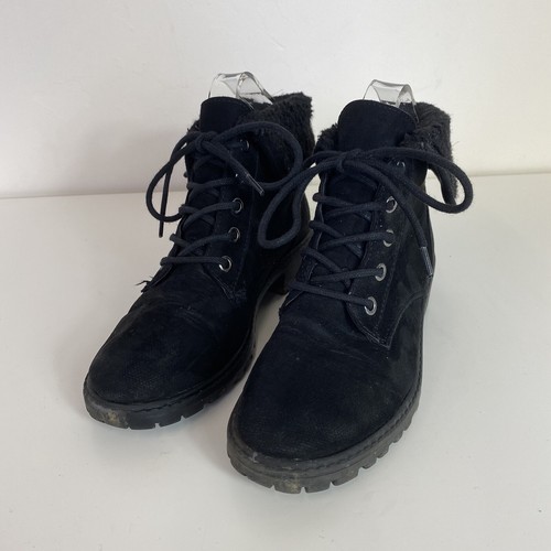 Primark Ladies Black Faux Suede Borge 
