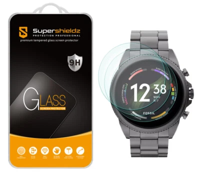 3X Supershieldz Tempered Glass Screen Protector for Fossil Men's Gen 6 44mm