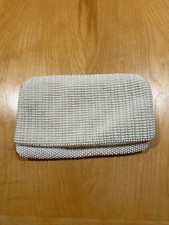 Vintage Double Sided Beaded Clutch Bag Purse Ivory Pearl Style Beads MCM