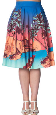 Banned ''TROPICAL ISLAND'' 50s Vintage Tiki SWING SKIRT Rock Plus Size Rockabilly