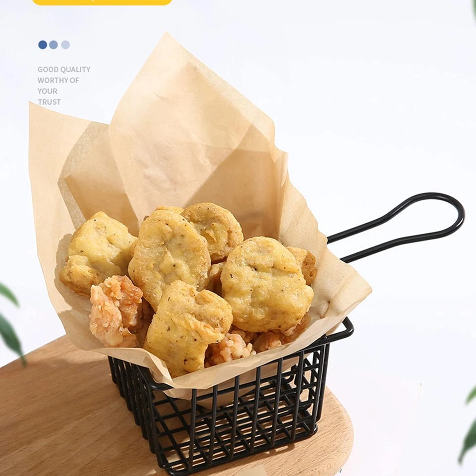 Mini Cestino per Patatine Quadrato, Tavolo per Patatine Fritte in Metallo Che Se - Immagine 2 di 4