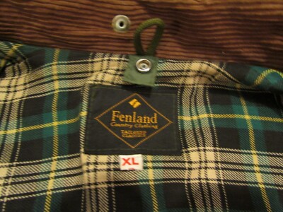 Fenland ''Clone Of Barbour'' Green Oil Cloth Waterproof Game Hunt Jacket Men's XL