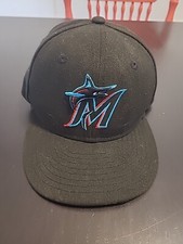 Yth New Era Black Miami Marlins Authentic Collection On-Field Low Profile 6 3/8