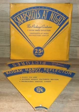 Pair of Vintage Antique Kodak Handy Reflectors Snapshots At Night Camera Flash