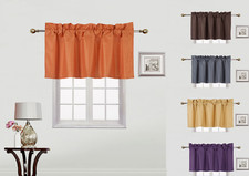 1PC TOP WINDOW VALANCE LINED STRAIGHT MATTE FINISH VERSATILE HOME DECOR RS9
