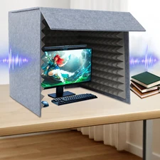 Desktop Soundproof Cover Noise Isolation Booth Vocal Sound Absorbing Shield