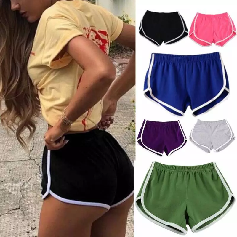 Yoga Shorts Fitness Sports Gym Running Jogging Shorts Piping Hot Pants  S-3XL New