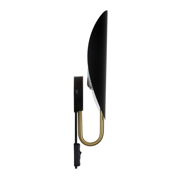 Nordlux | Dftp | Spargo | Wandleuchte | Schwarz/Messing | E27 | IP20 | Metall-image