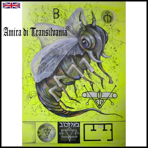 painting contemporary art monster lemegeton beelzebub luciferian demons satanic - Picture 1 of 24