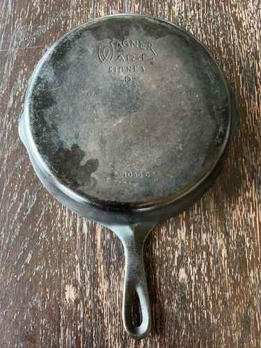 Vintage Wagner Ware Sidney O Cast Iron Skillet 1058-C 10" Frying Pan Cookware #8
