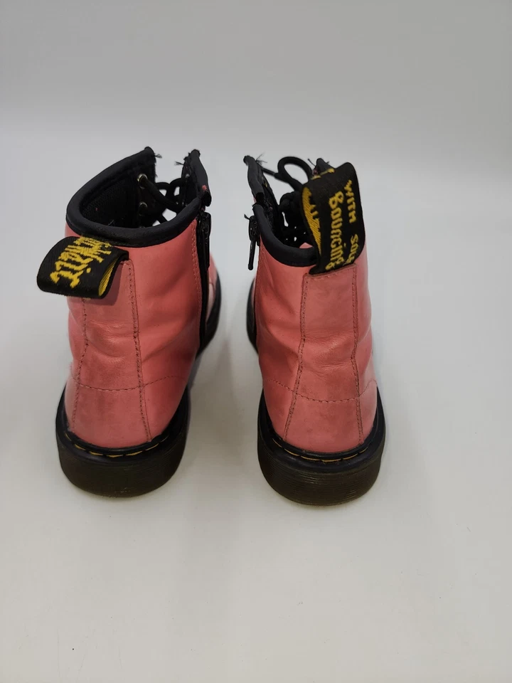Dr. Martens Air Wair Niñas Botas de Cuero de Combate Rosa Juvenil Talla US 2 EU 33 Foto 4 de 4