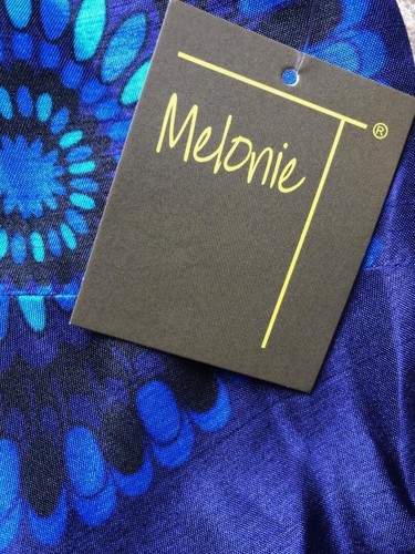 NEW Melonie T Womens Size 16 Royal Blue Short Dress Black Lace Prom Homecoming - Picture 7 of 9