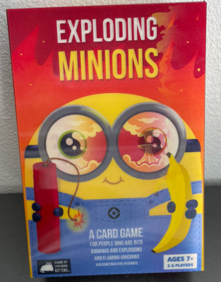 OPEN BOX 2021 EXPLODING MINIONS CARD GAME BY EXPLODING KITTENS NEW ILLUMINATIONS