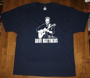 Dave Matthews Concert Style T-shirt Dark Navy Blue Men's XL 2-Sided | eBay