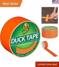 1.88" x 15 Yards Water Resistant Neon Orange Duct Tape - Strong  Easy to Tear