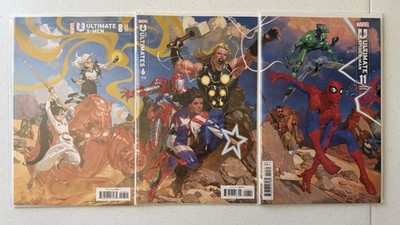 Ultimate X-Men #8, USM #11, Ultimates #8 Josemaria Casanovas Connecting Set NM