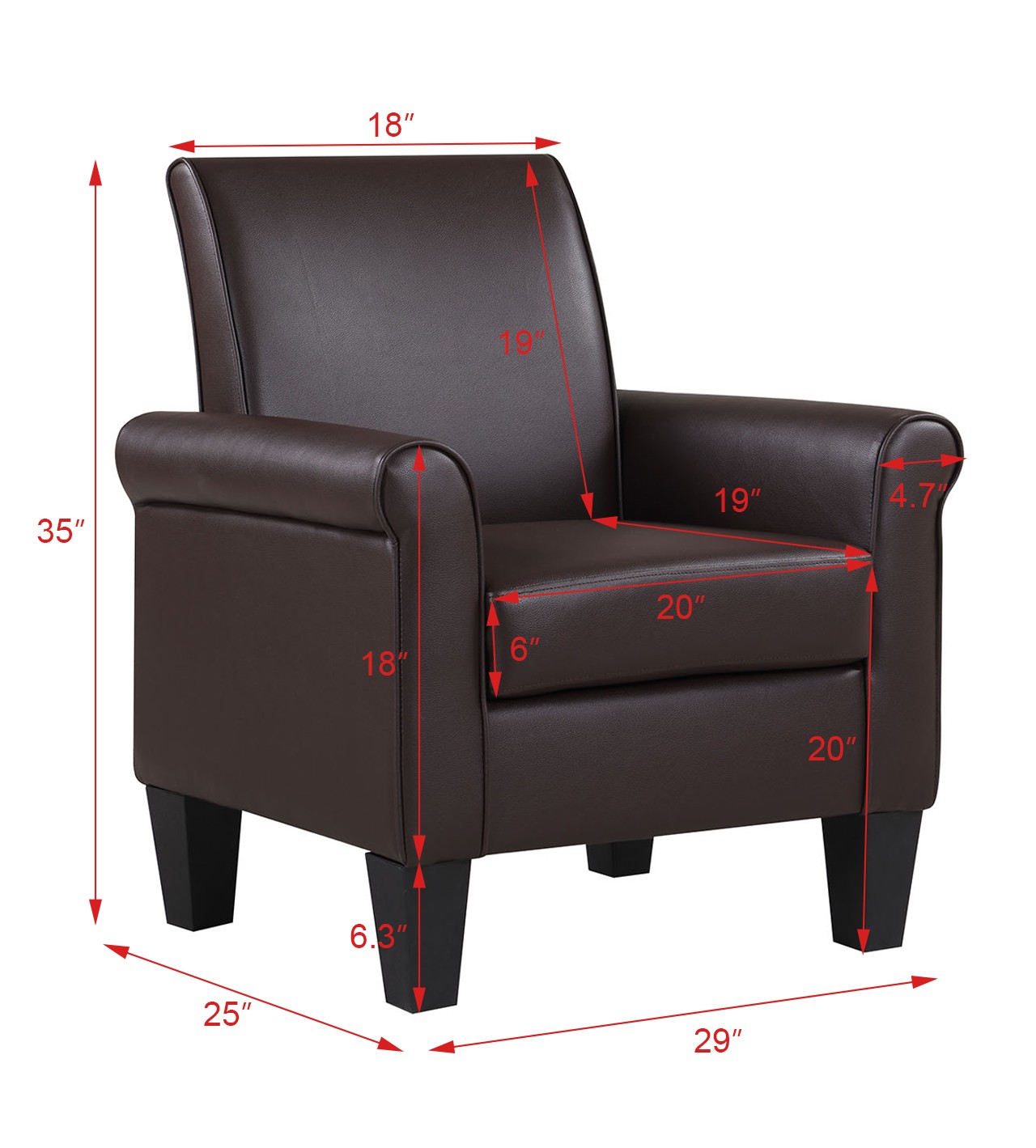 Comfy Armchair Upholstered Single Sofa