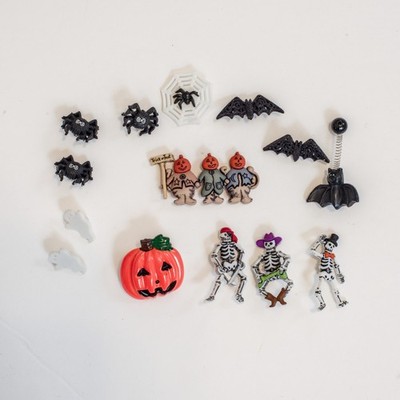 Start Collecting Set of Halloween Buttons, Assorted Plastic