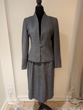 Vintage 1970s Peabody House Blazer Jacket Suit Skirt Small Multicolor Wool Blend