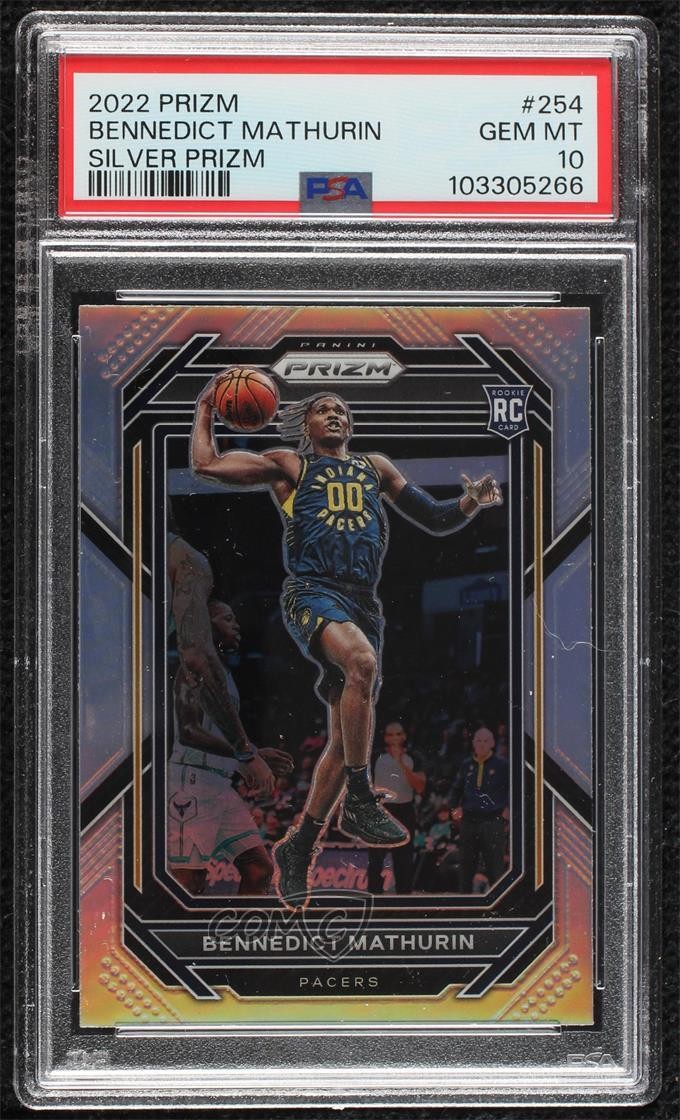 2022-23 Panini Prizm Silver Bennedict Mathurin #254 PSA 10 GEM MT Rookie RC 14t3
