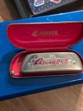 "CHROMETTA 10 GERMAN MADE CHROMATIC HARMONICA BY M. HOHNER Original Case. G2