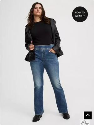 Torrid Lean Jean Slim Boot Super Soft Mid-rise Jean Vortex 4 Tall 44305519 NWT