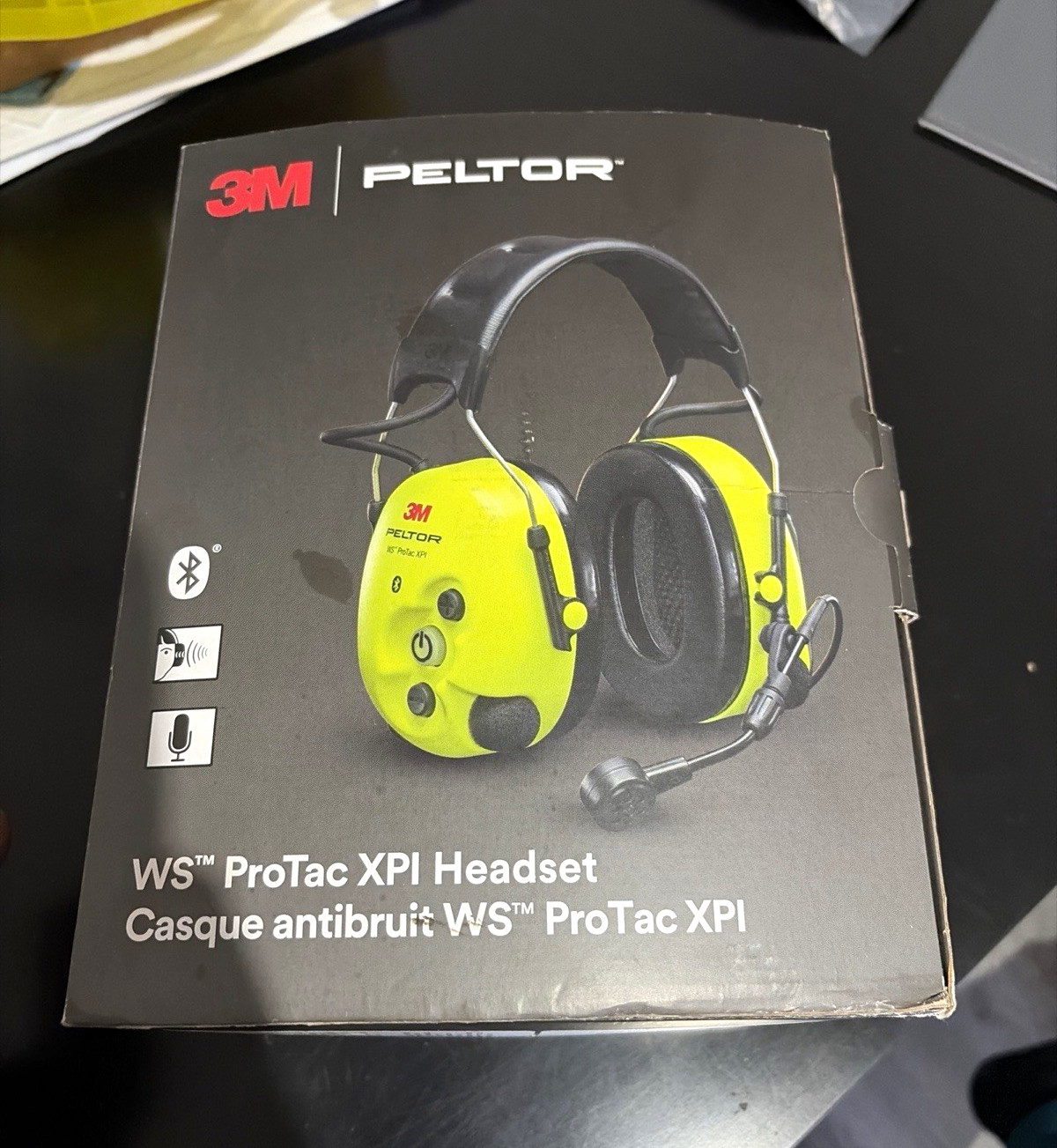 3M PELTOR WS ProTac XPI Headset Industrial Ear Defenders, Boom Mic Bluetooth